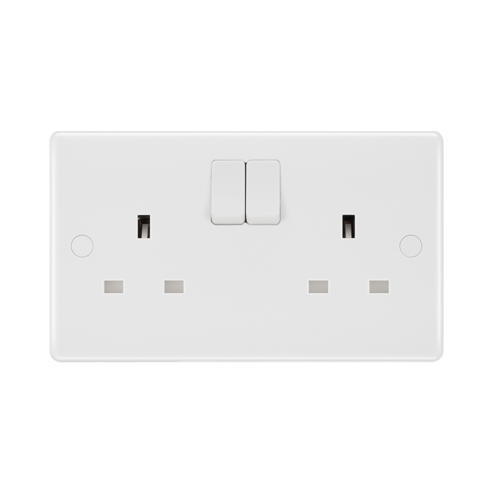 BG White Moulded 13A Double Socket 822DP available from RS Electrical Supplies