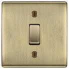 Nexus Metal Antique Brass 20A Double Pole Switch NAB30 available from The Switch Depot