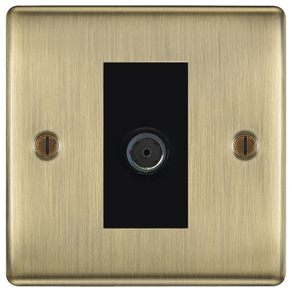 Nexus Metal Antique Brass Co-axial Socket NAB60B available from The Switch depot