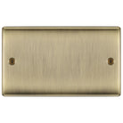 Nexus Metal Antique Brass Double Blank Plate NAB95 available from The Switch Depot