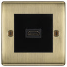 Nexus Metal Antique Brass HDMI Socket NABHDMIB available from The Switch Depot