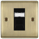 Nexus Metal Antique Brass RJ45 Cat6A Data Outlet NABRJ4516AB available from The Switch Depot