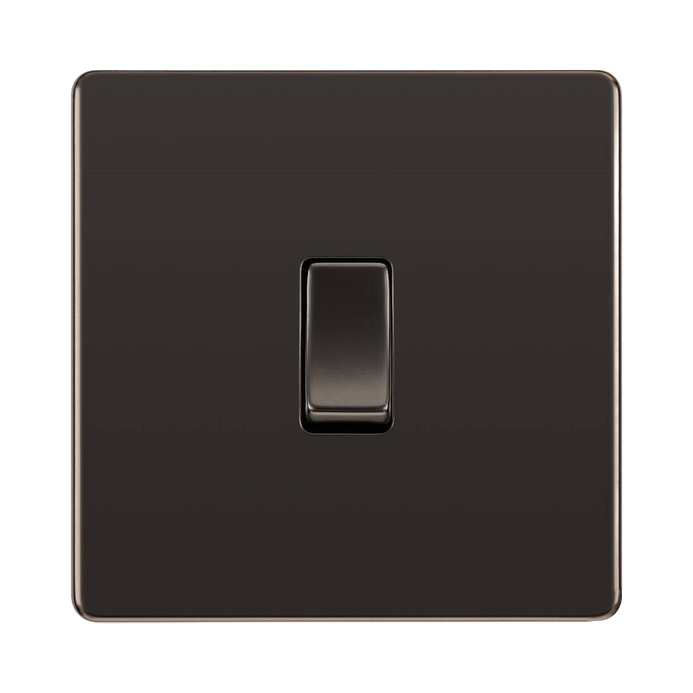 BG Nexus Screwless Black Nickel 20A Double Pole Switch FBN30