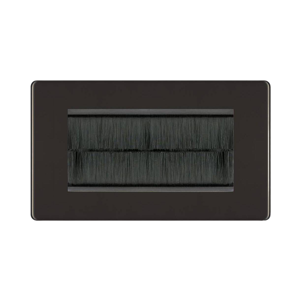 BG Nexus Screwless Black Nickel 4G Cable Brush Outlet FBNEMR4BR