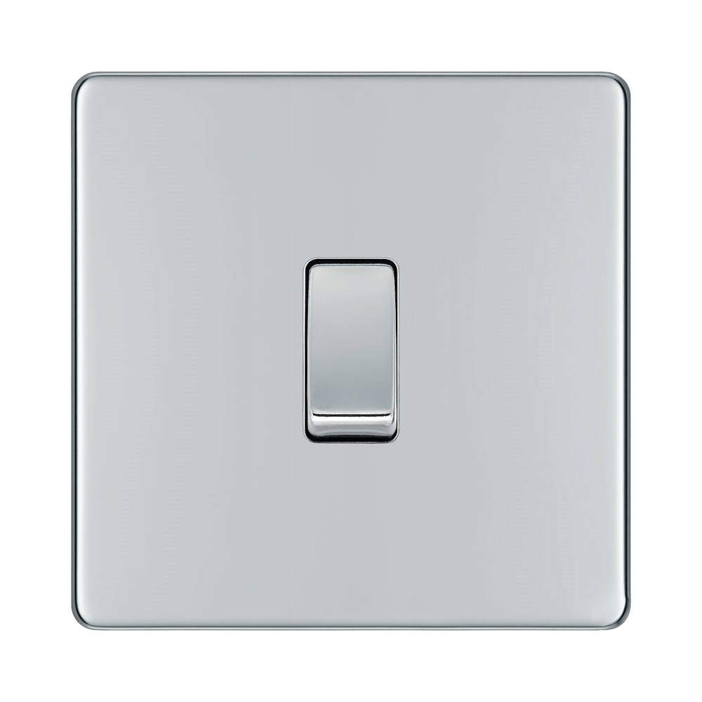 BG Nexus Screwless Polished Chrome 20A Double Pole Switch FPC30