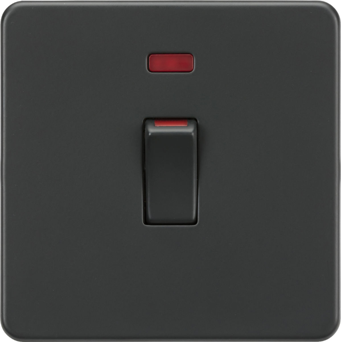 Knightsbridge Screwless Anthracite 45A Cooker Switch with Neon SF81MNAT Available from RS Electrical Supplies