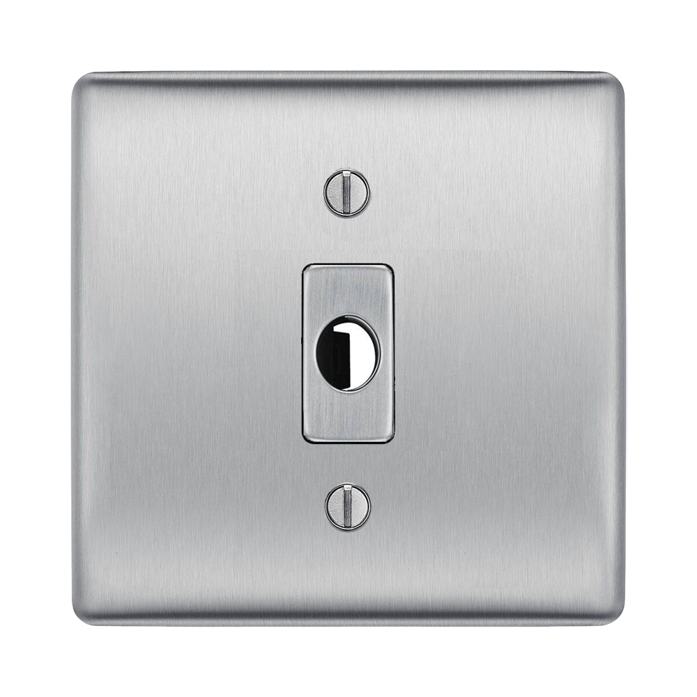 BG Nexus Metal Brushed Steel Flex Outlet NBSFLEX Available from RS Electrical Supplies