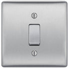 Nexus Metal Brushed Steel 20A Double Pole Switch NBS30 - The Switch Depot
