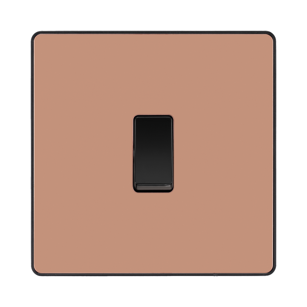 BG Evolve Polished Copper 1G 2 Way Light Switch PCDCP12B