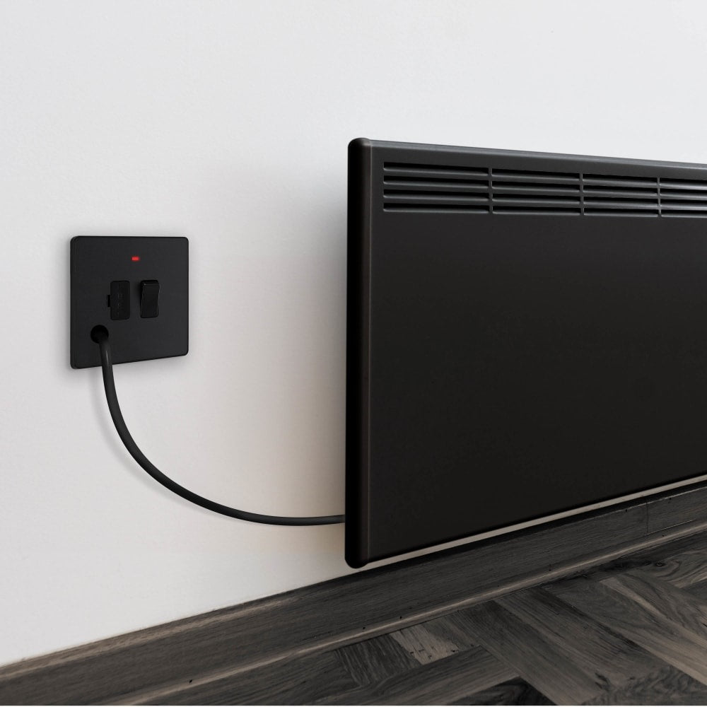 BG Evolve Matt Black 13A Switched Spur with LED and Flex Outlet PCDMB52B - view 5