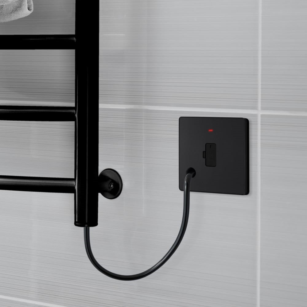 BG Evolve Matt Black 13A Unswitched Spur with LED and Flex Outlet PCDMB54B - view 7