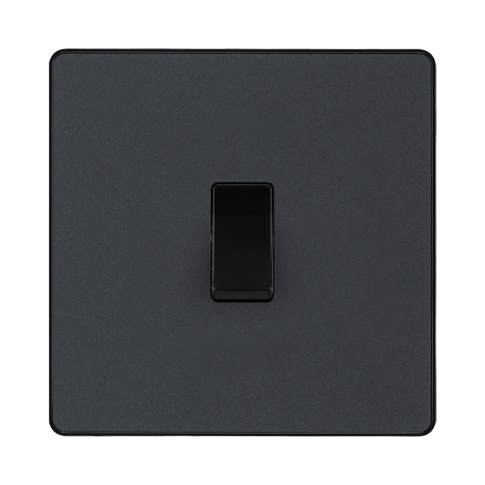 BG Evolve Matt Grey 1G 2W Light Switch PCDMG12B