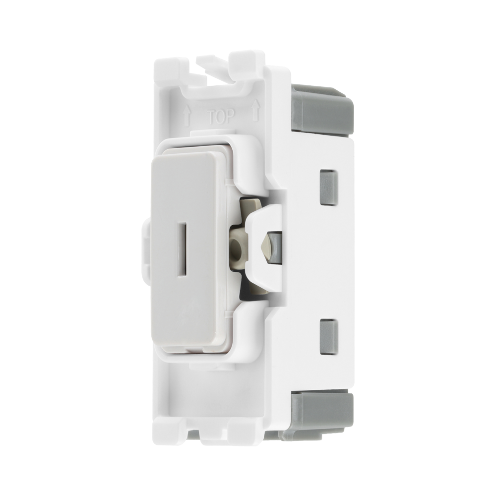 BG White Moulded PVC 20A 2 Way Key Grid Module R12KY – product view 2