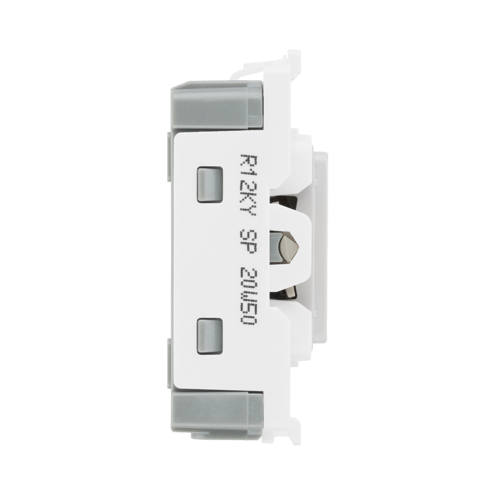 BG White Moulded PVC 20A 2 Way Key Grid Module R12KY – product view 4