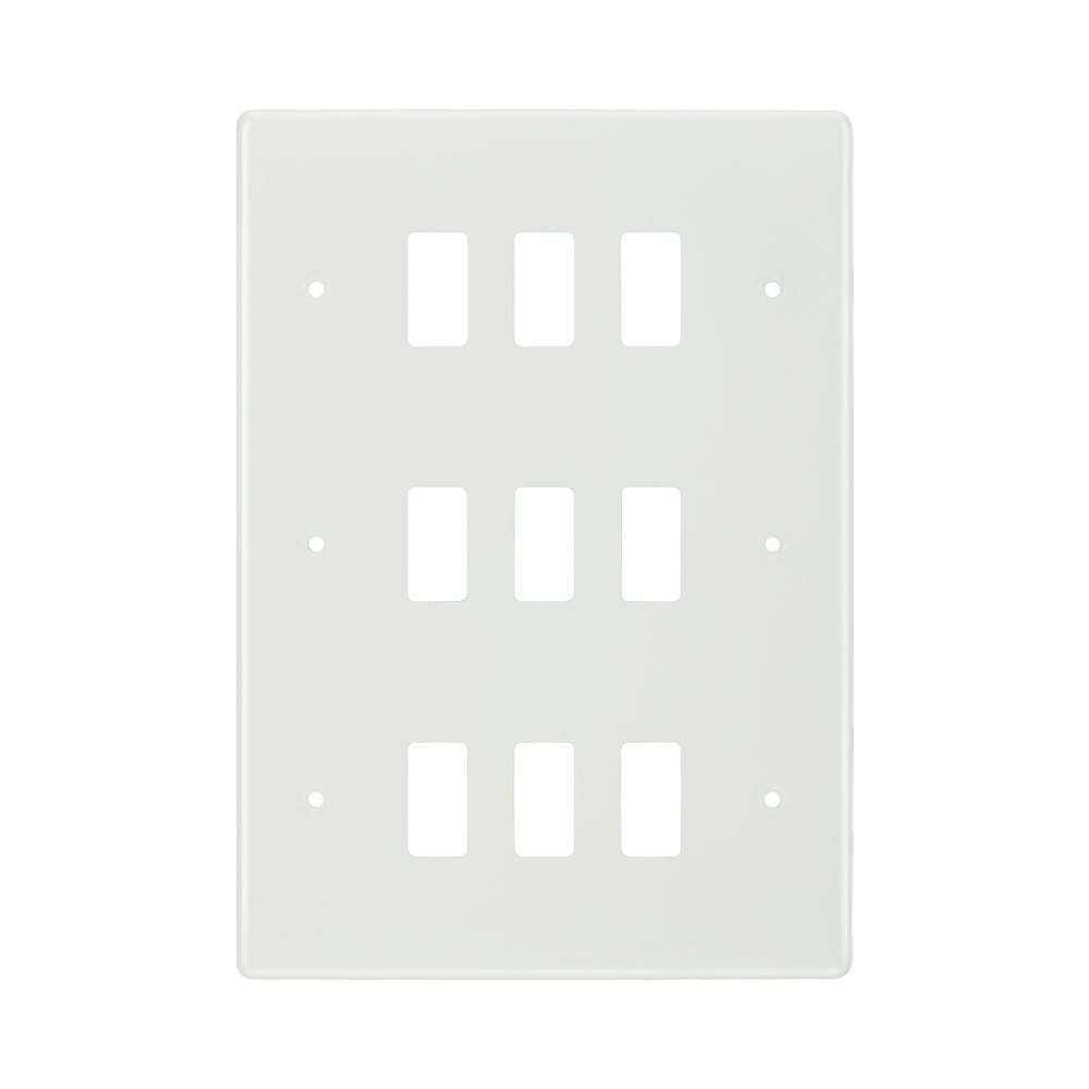 BG White Moulded PVC 9G Grid Plate R89 Available from RS Electrical Supplies