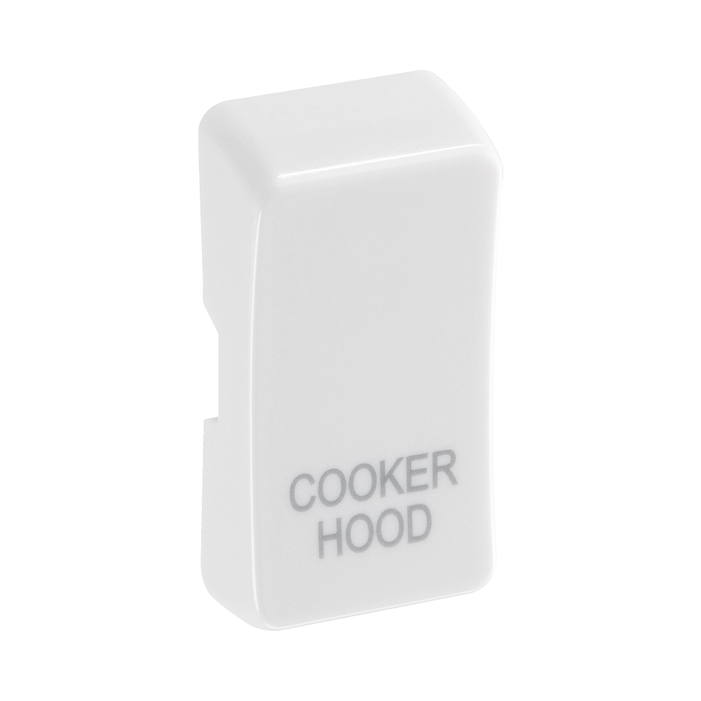 BG White Moulded PVC Engraved Cooker Hood Grid Rocker Cap RRCHW Available from RS Electrical Supplies