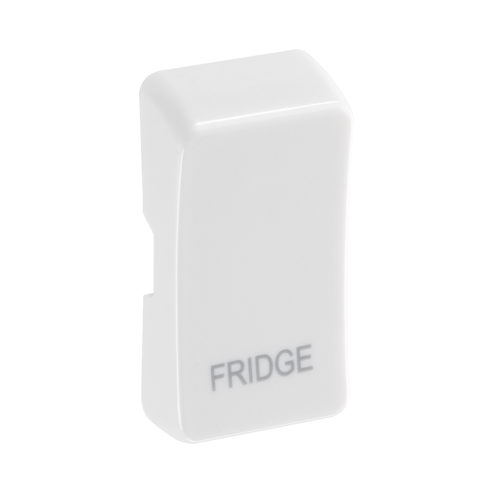 BG White Moulded PVC Engraved Fridge Grid Rocker Cap RRFDW Available from RS Electrical Supplies