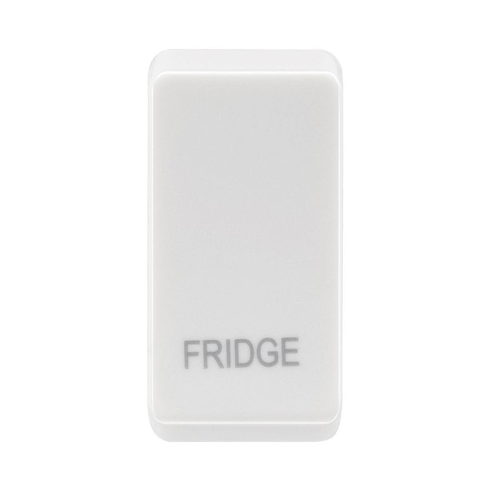 BG white moulded fridge grid rocker cap front view