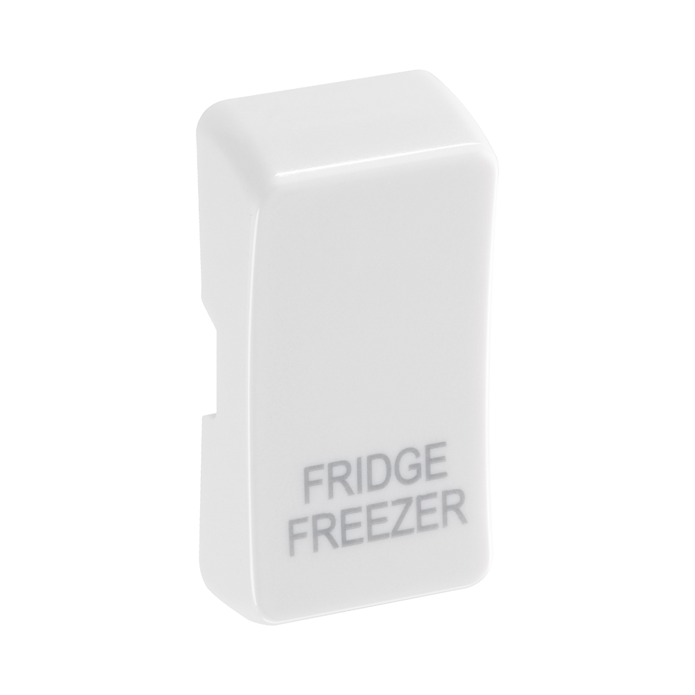 BG White Moulded PVC Engraved Fridge Freezer Grid Rocker Cap RRFFW Available from RS Electrical Supplies