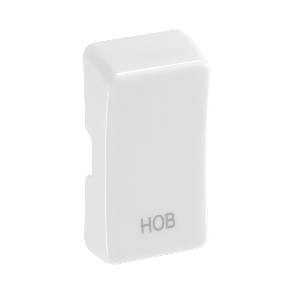 BG White Moulded PVC Engraved Hob Grid Rocker Cap RRHBW Available from RS Electrical Supplies