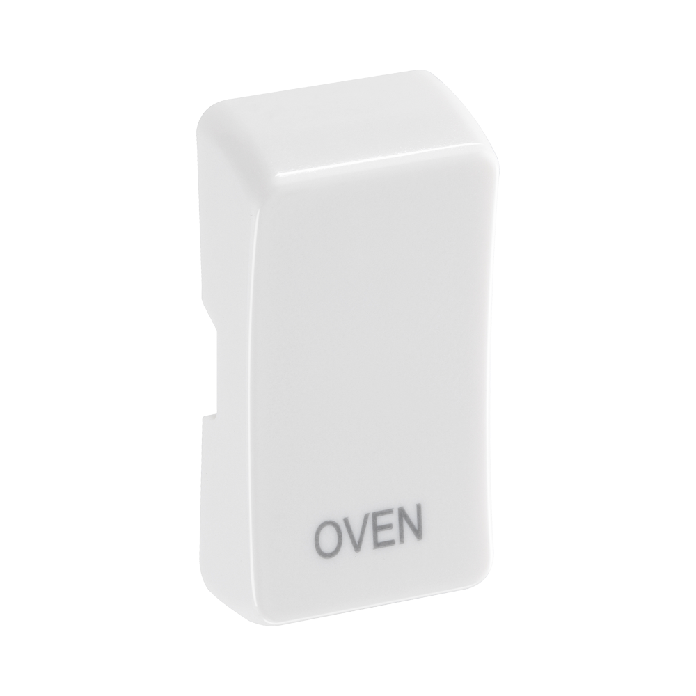 BG White Moulded PVC Engraved Oven Grid Rocker Cap RROVW Available from RS Electrical Supplies