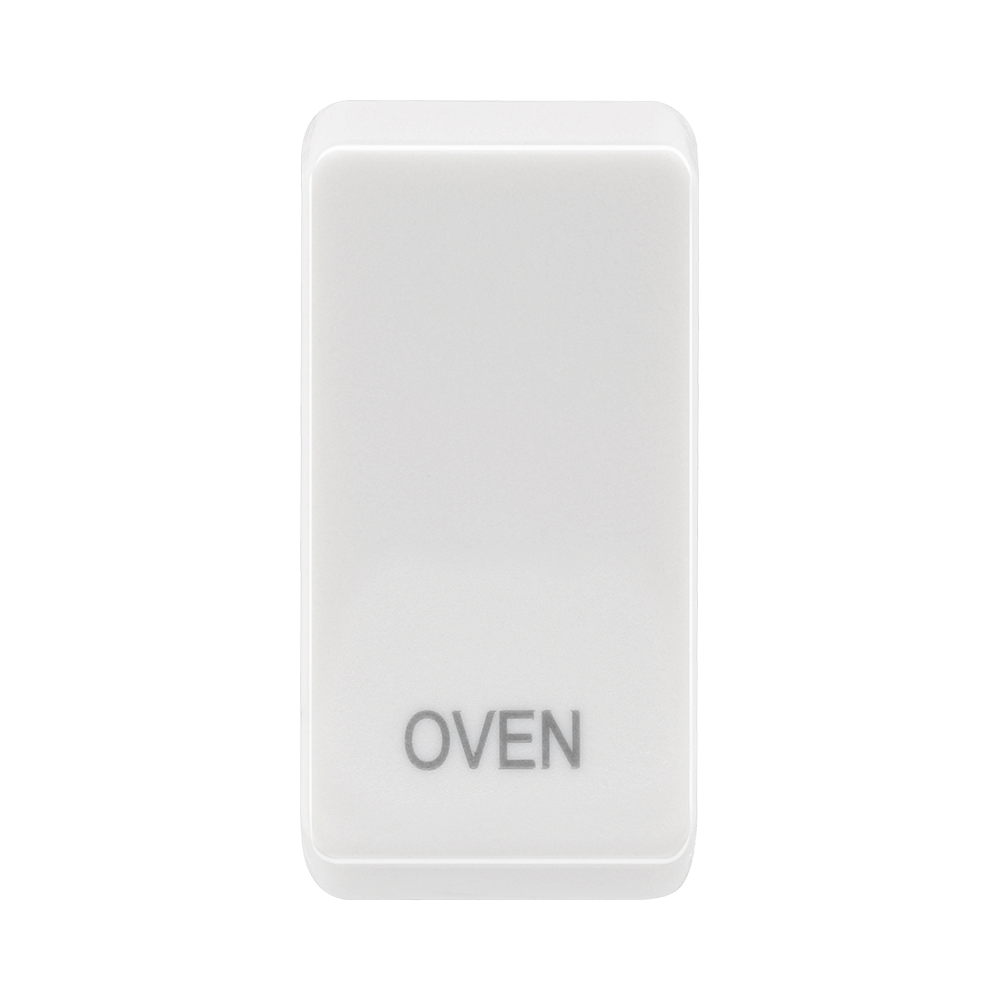 BG white moulded oven grid rocker cap front view