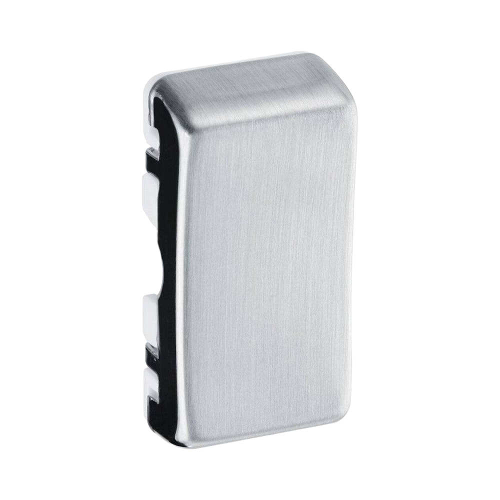 BG Grid Brushed Steel Unprinted Rocker RRUPBS Available from RS Electrical Supplies