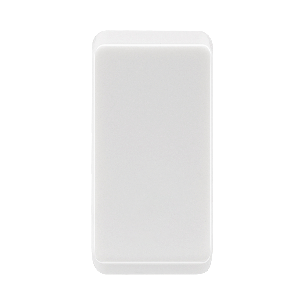 BG white moulded blank grid rocker cap front view