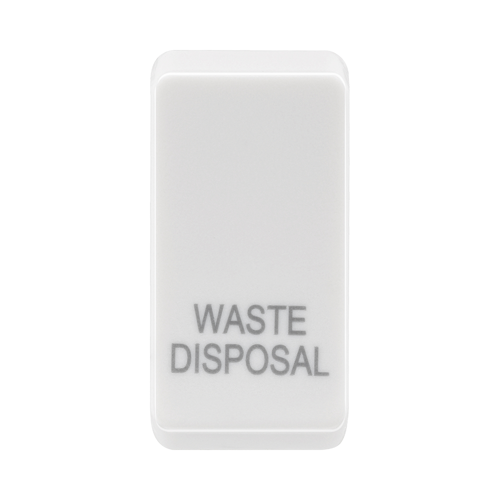 BG white moulded waste disposal grid rocker cap front view