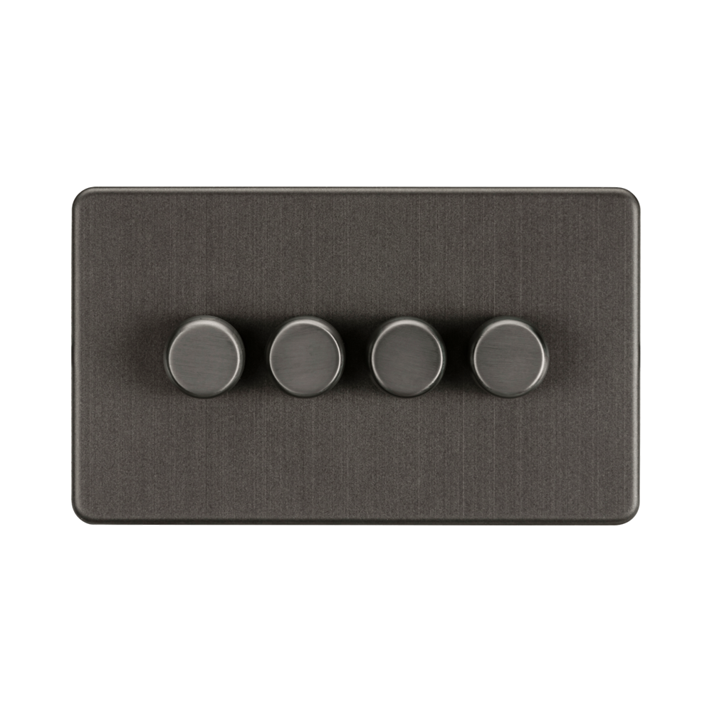 Smoked Bronze Dimmer Switch (4G 2-way) by Knightsbridge with Smooth Dimming