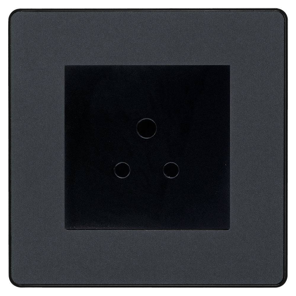 Evolve Polycarbonate Matt Grey 5A Unswitched Socket PCDMG5AUSSB - The Switch Depot