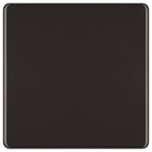 BG Screwless Black Nickel Single Blank Plate FBN94 - The Switch Depot