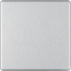 BG Screwless Brushed Steel Single Blank Plate FBS94 - The Switch Depot