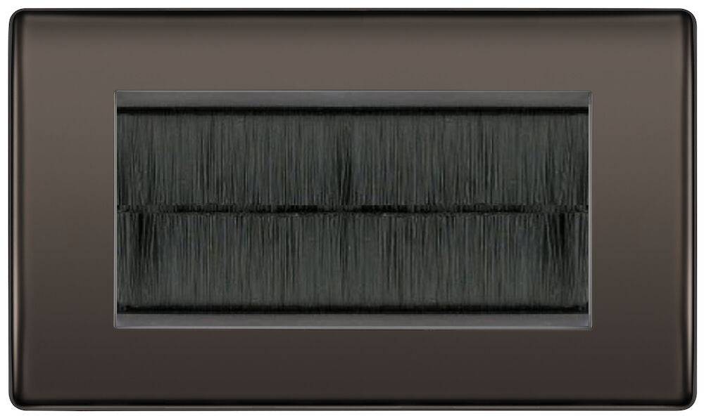 Nexus Metal Black Nickel 4G Cable Brush Outlet NBNEMR4BRB - The Switch Depot
