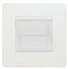 Evolve Polycarbonate Pearlescent White 2G Cable Brush Outlet PCDCL2GBRW - The Switch Depot