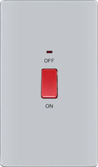 BG Screwless Polished Chrome 45A Cooker Switch with neon FPC72 - The Switch Depot