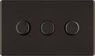BG Screwless Black Nickel 3G Dimmer Switch FBN83 - The Switch Depot