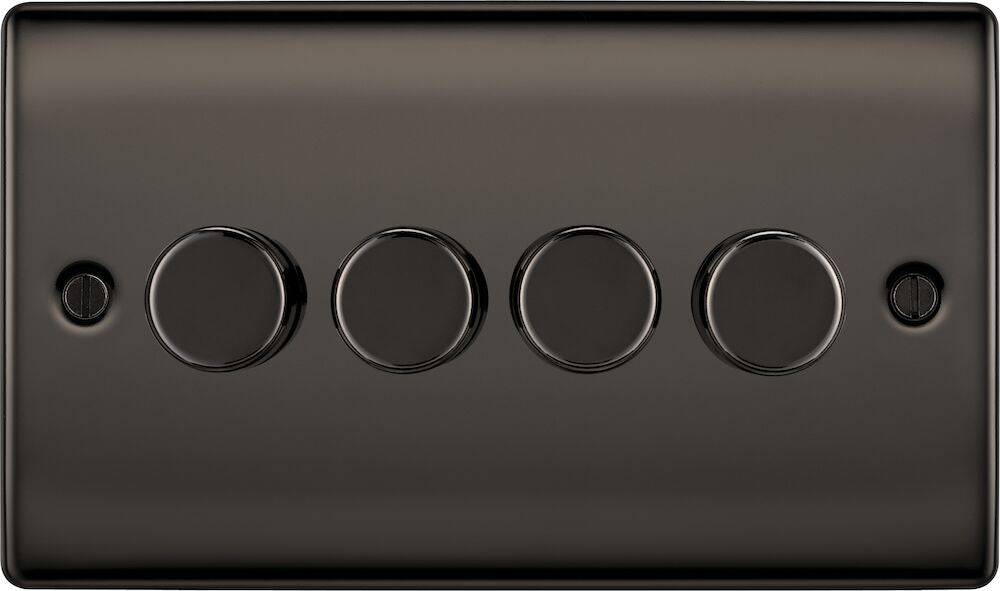 Nexus Metal Black Nickel 4G Dimmer Switch NBN84 The Switch Depot