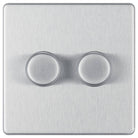 BG Screwless Brushed Steel 2G Dimmer Switch FBS82 - The Switch Depot