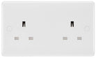 BG Moulded White PVC Unswitched Double Socket 824 - The Switch Depot