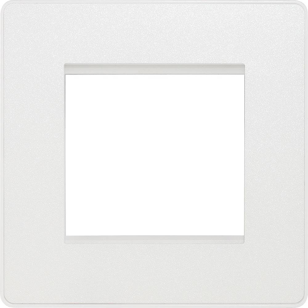 Evolve Polycarbonate Pearlescent White 2G Euro Plate PCDCLEMS2W - The Switch Depot