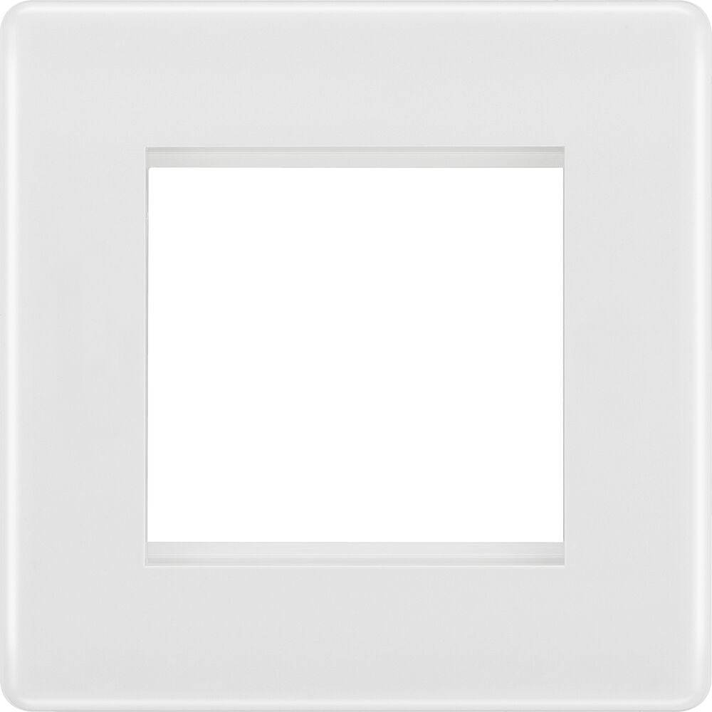BG Moulded White PVC 2G Euro Plate 8EMS2 - The Switch Depot