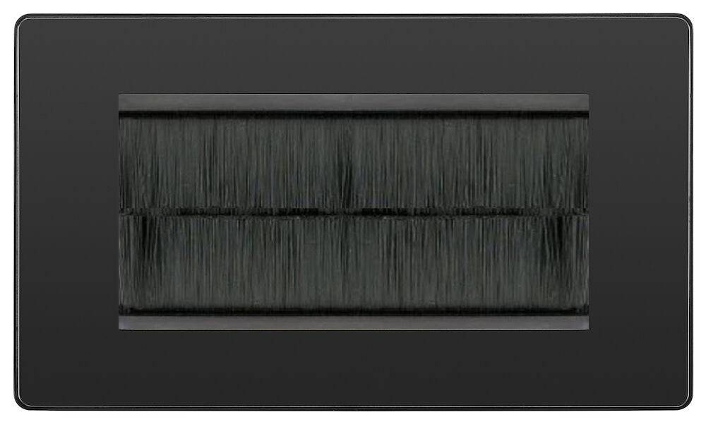 Evolve Polycarbonate Black Chrome 4G Cable Brush Outlet PCDBC4GBRB - The Switch Depot