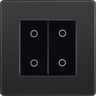 Evolve Polycarbonate Black Chrome Double Master Touch Dimmer Switch PCDBCTDM2B - The Switch Depot