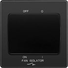 Evolve Polycarbonate Black Chrome Fan Isolator Switch PCDBC15B - The Switch Depot