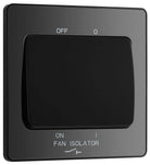 Evolve Polycarbonate Black Chrome Fan Isolator Switch PCDBC15B - The Switch Depot