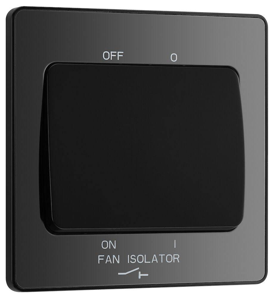 Evolve Polycarbonate Black Chrome Fan Isolator Switch PCDBC15B - The Switch Depot