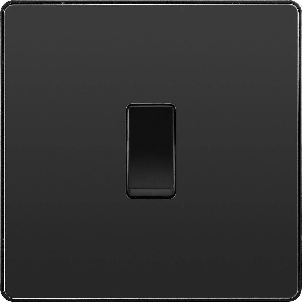 Evolve Polycarbonate Black Chrome Intermediate Light Switch PCDBC13B - The Switch Depot