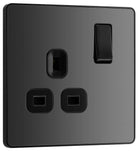 Evolve Polycarbonate Black Chrome Single Socket PCDBC21B - The Switch Depot