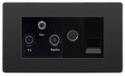 Evolve Polycarbonate Black Chrome Triplex Combination TV Socket PCDBCTRI2B - The Switch Depot